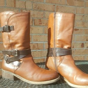 Clarks Brown Mid-Calf Boots